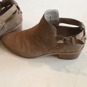 Dolce vita perforated suede ankle booties